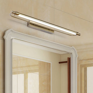 Arisha Applique Murale LED Minimaliste Linéaire, Métal/Acrylique, Or, Salle de Bain