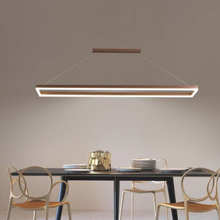 Ray Suspension Rectangulaire Contemporaine, Metal, Café/Or, Chambre