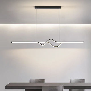Arisha Suspension Linéaire Minimaliste, Noir/Blanc/Gris, Salon