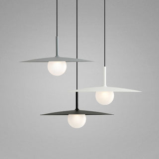 Arisha Suspension Dôme Moderne, Métal /Verre, Noir/Blanc/Grise, Chambre