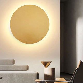 Aurorix Applique Murale Ronde Minimaliste Noir/Or/Blanc. Salon-Luire
