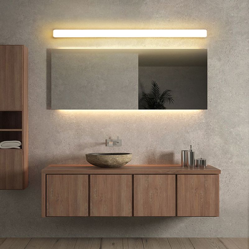 Rominex Applique Murale Miroir Linéaire Simple. Acrylique. Blanc. Salle de Bain-Cielum