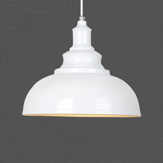 Arisha Rétro Industrielle LED Suspension Noir Blanc Gris Métal Salle à manger