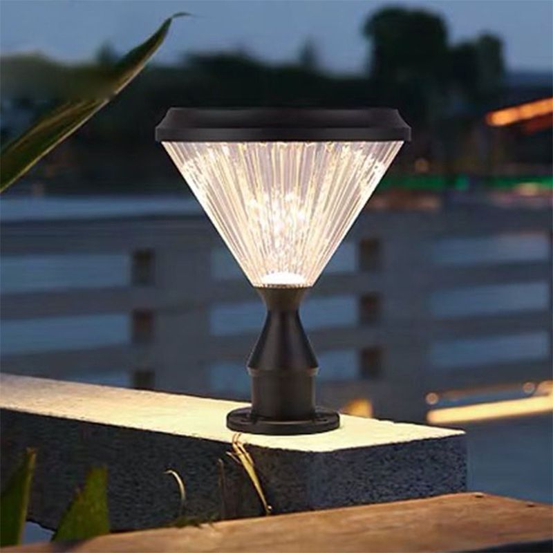 Ray Lampe de Poteau Solaire en forme de Diamant, L 33CM