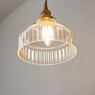 Arisha Vintage LED Suspension Laiton/Noire Verre Salle à Manger