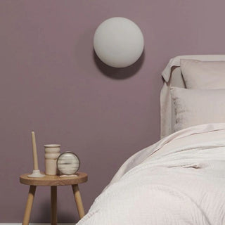 Valentina Applique Murale Globe Minimaliste, Métal/Verre, Blanc, Salle de Bain