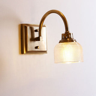 Arisha Applique Murale Bol Vintage, Métal/Verre, Laiton, Salle de Bain