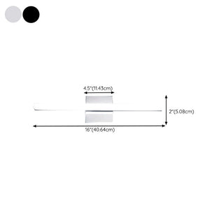 Ray Applique Murale LED Linéaire/Rectangulaire, Métal/Acrylique, Noir/Argent, Salle de Bain