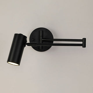 Arisha Applique Murale Effilée Orientable, Métal, Noir/Or, Chambre