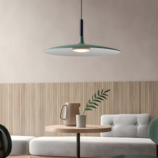Lustra Suspension Lampe Disque Plat en Aluminium-Luire
