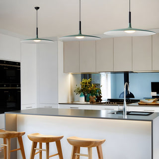 Lustra Suspension Lampe Disque Plat en Aluminium-Luire