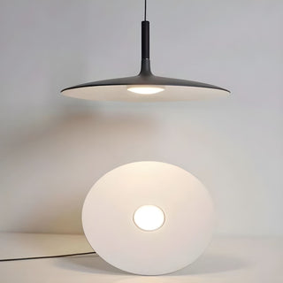 Lustra Suspension Lampe Disque Plat en Aluminium-Luire