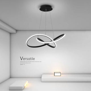 Arisha Suspension Linéaire Moderne, Metal/Gel de Silice, Blanc/Noir, Salon