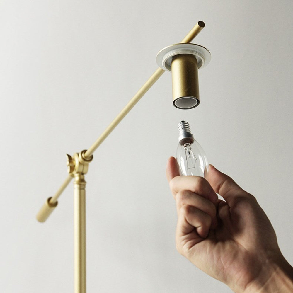 Valentina Lampadaire Boule Moderne, Verre/Métal, Doré, Salon