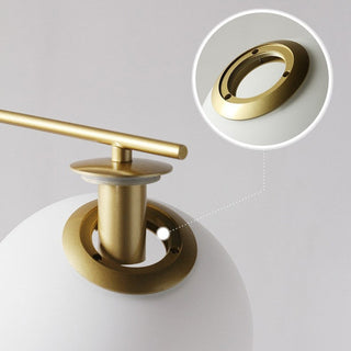 Valentina Lampadaire Boule Moderne, Verre/Métal, Doré, Salon
