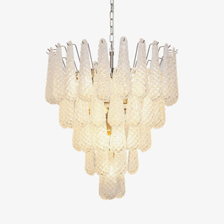 Aurora Lustre Transparent Murano Verre Goutte Rosée Superposé