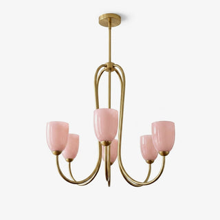 Tulip Gold Chandelier-Neutral Decor