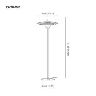 Arisha Lampadaire/Lampe de table Rond Moderne, Métal, Noir, Salon