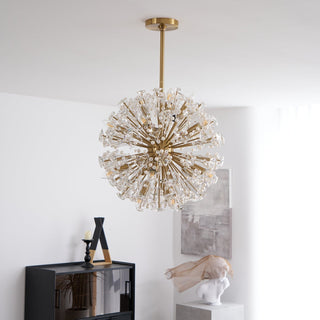 Aurora Lustre de Luxe en Métal Doré