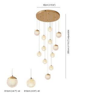 Arisha Luminaires Suspensions Multi/Bulle Moderne Métal/Acrylique Doré Chambre à Coucher