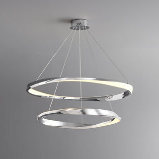 Arisha Suspension Anneau Moderne, Métal/Acrylique, Or/Argent, Salon/Chambre à Coucher