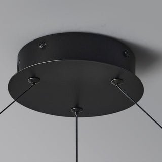 Valentina Nordique LED Lustre Noir Métal/Verre Salle À Manger/Chambre À Coucher