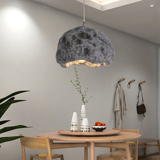 Avi Suspension Irrégulier Naturelle, Résine/Acrylique, Bois/Gris/Laiton, Chambre