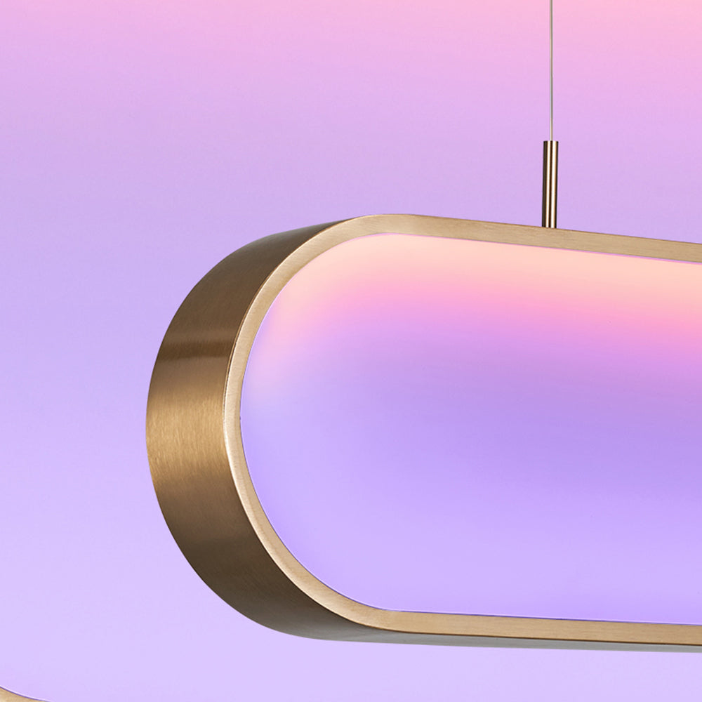Valentina Suspension Ronde Contemporaine, Métal/Acrylique, Noir/Or/Argent, Cuisine/Salon