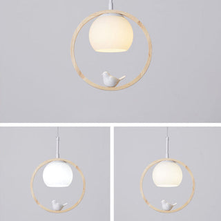 Nerinor Suspension Rond Nordique. Bois/Métal. Bois. Chambre-Luire