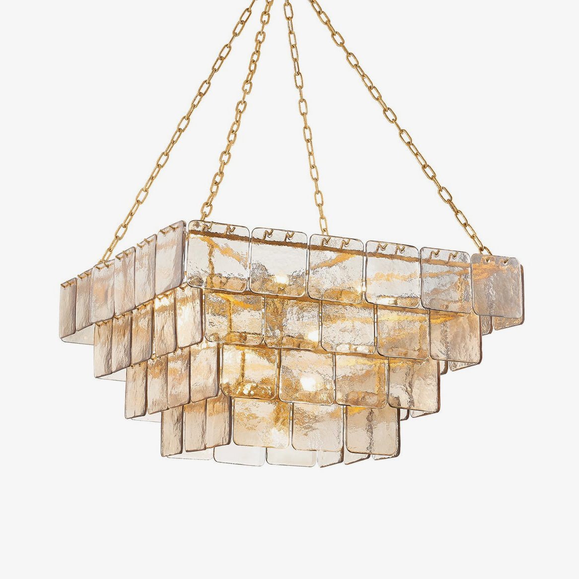Pavuna Lustre en verre luxueux à étages