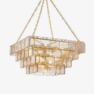 Aurora Lustre en verre luxueux à étages