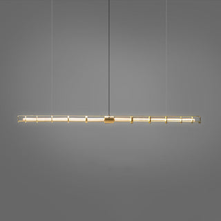 Ray Suspension Linéaire Moderne, Métal/Verre, Doré, Salon