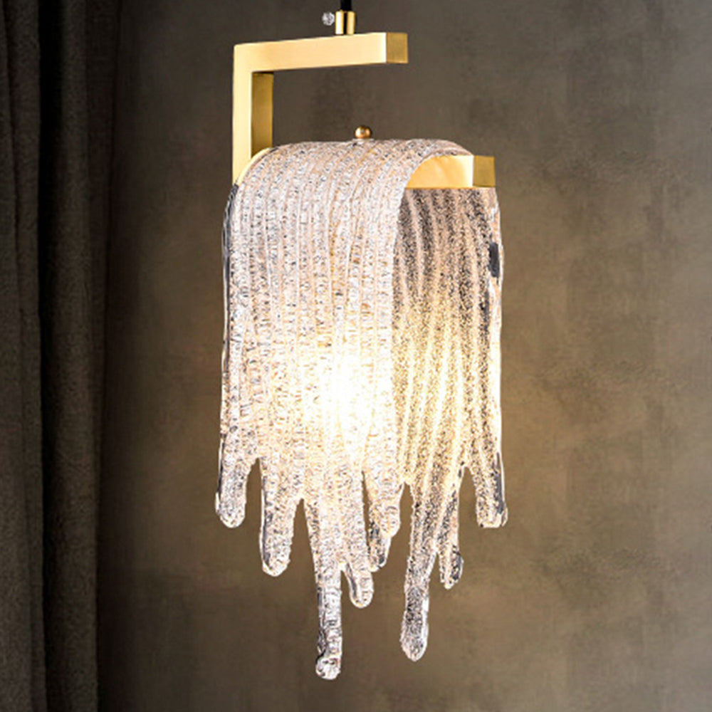 Kristy Suspension Irrégulier Contemporaine, Cristal/Cuivre, Transparent, Salon