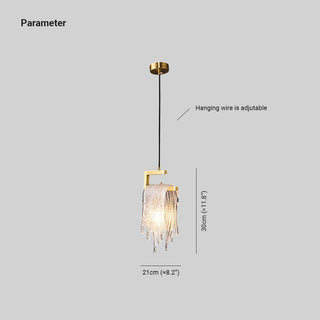 Kristy Suspension Irrégulier Contemporaine, Cristal/Cuivre, Transparent, Salon