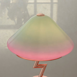 Valentina Lampe de Table Champignon Moderne, Verre/Métal, Coloré, Salon
