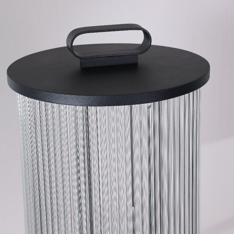 Ray Lampadaire Cylindre Simple, Métal/Verre, Gris, Jardin