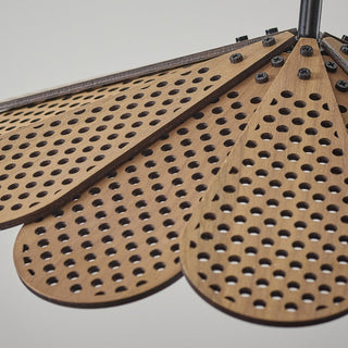 Ritta Vintage LED Suspension Noyer Bois Chambre À Coucher/Bar