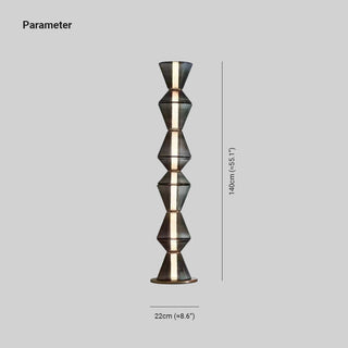 Arisha Suspension/Lampadaire Irrégulier Moderne, Verre/Metal, Noir, Chambre