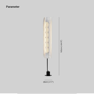 Mira Lampadaire Anneau Minimaliste, Métal/PMMA, Blanc, Salon
