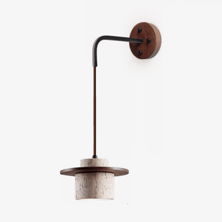 Cylindrical Stone Sconce-Neutral Decor