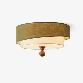 Layered Fabric Ceiling Light-Neutral Decor