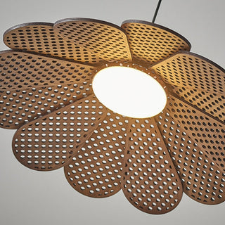 Ritta Vintage LED Suspension Noyer Bois Chambre À Coucher/Bar