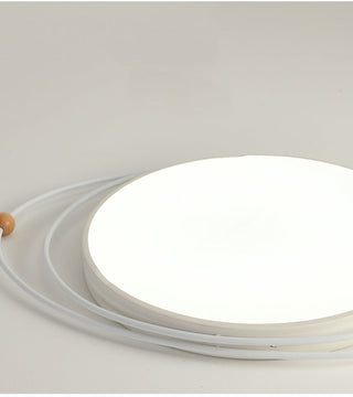 Arisha Plafonnier Rond Moderne, Metal/Bois, Blanc/Noir/Gris/Vert/Bleu, Salon