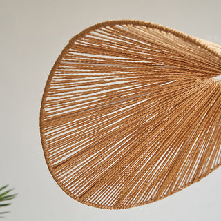 Ritta Twine Suspension Ronde Naturelle, Métal/Rotin, Marron/Beige, Cuisine/Bureau
