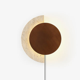 Crescent Halo Plug-in Wall Sconce-Neutral Decor