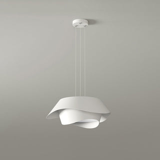 Arisha Suspension Ronde Contemporaine, Métal, Blanc, Chambre à Coucher/Salle à Manger