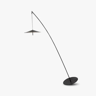 Mira Design Lampadaire Frisbee/Canne à Pêche Simple Métal Noir Grande Salon Intérieur