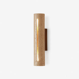 Slot Travertine Wall Sconce-Neutral Decor