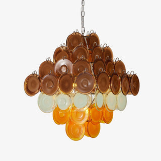 Aurora Lustre Rétro en Verre Disc Multicolore Vintage