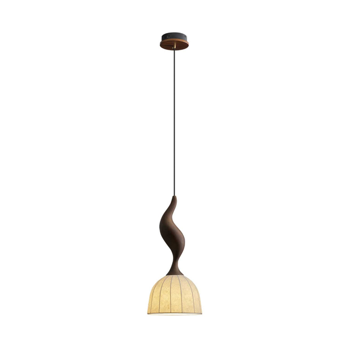 Colire Créativité Tordu Bois Suspension Lumière